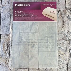 Crafters Companion NWOT Plastic Shim 6" x 9" For Use With Gemini Jr Diecut Mach
